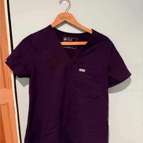 Figs Tops - Womens FIGS Purple Jam scrub top